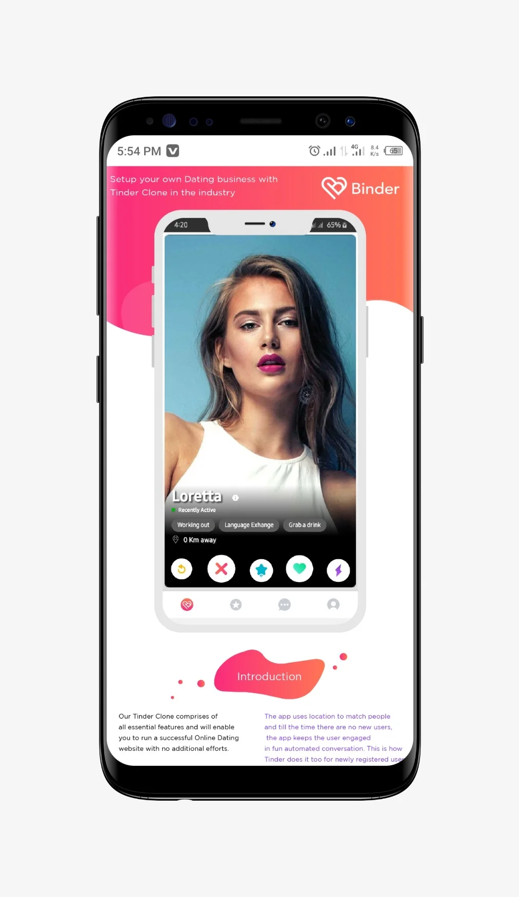 Binder - Dating clone App with admin panel - Android